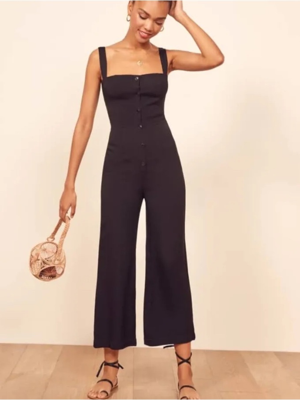 REFORMATION - Black Jumpsuit (Size 0-2)